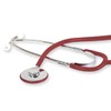 GIMA Wan Single Head Stethoscope, Burgundy, Lightly Chrome Plated Nurse