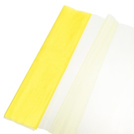 sourcing map 19" by 5.5 Yard Tulle Fabric Backdrop Curtains for DIY Tutu Skirt Shower Decor Wedding Crafts Birthday Party Supplies, Goose Yellow