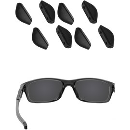 EZReplace Replacement Nose Pads for Oakley Crosslink/Mainlink OO9264/Fives Squared/Turbine OO9263/Drop Point/Triggerman OO9266/Straightlink OO9331 Sunglasses 4 Pairs (Black)