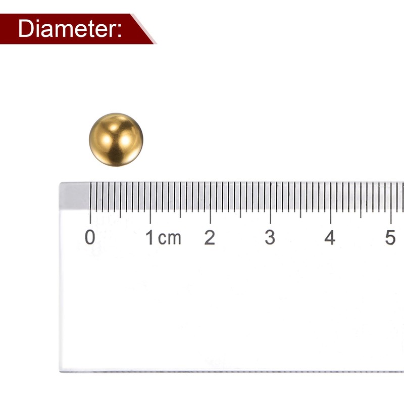 sourcing map 40pcs 8mm Precision Solid Brass Bearing Balls for