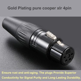 ipovoq xlr 4.4mm convert cable 4.4mm xlr cable xlr4 pin 4.4mm balanced cable 10cm 4.4mm 5 poles convert xlr canon audio cable xlr female 4.4 male (XLR 4pin Female to 4.4mm 5 poles)