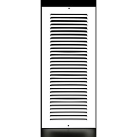 8"w X 14"h Steel Return Air Grilles - Sidewall and Ceiling - HVAC Duct Cover - White [Outer Dimensions: 9.75"w X 15.75"h]