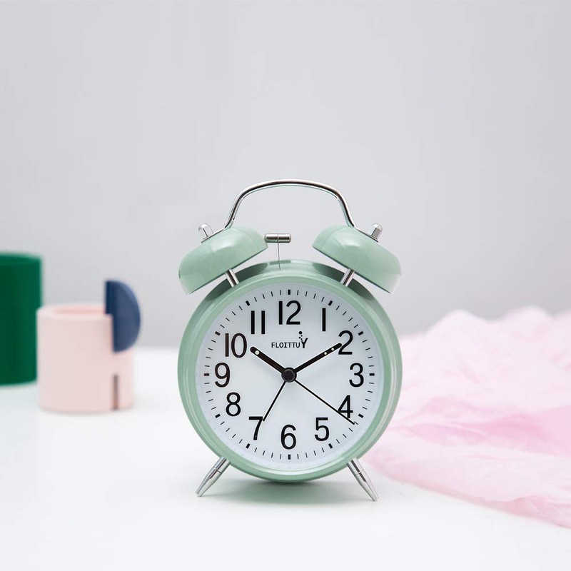 FLOITTUY Loud Alarm for Deep Sleepers 4'' Twin Bell Alarm