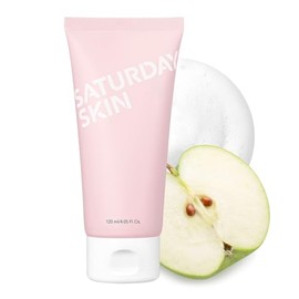Saturday Skin Limpiador de espuma hidratante – Lavado facial antienvejecimiento con extracto de manzana, lavado facial hidratante, limpiador facial espumante todo natural, lavado facial coreano para