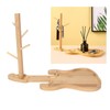 Key Storage Tray Wood Modern Guitar Shaped Base Jewelry Key