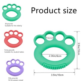 BJAINGEXK 3-piece Hand grip Strengthener Forearm Strengthener Grip Strength Trainer Finger Trainer (red -30 LBS, green -40 LBS, purple -50 LBS)