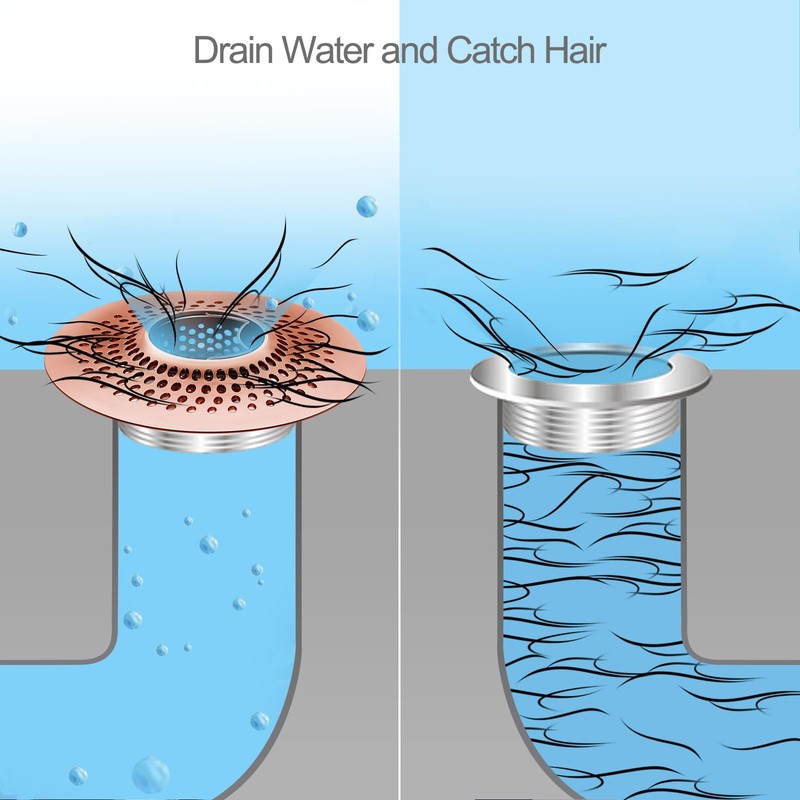 LEKEYE Shower Drain Hair Catcher/Bathroom Drain Cover/Bathtub Drain Strainer/Shower Stall
