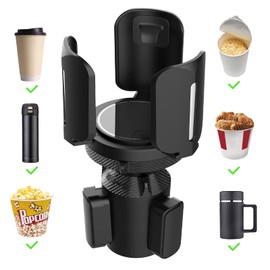 IULONEE Car Cup Holder All Purpose Car Cup Holder Expander Adapter Vehicle Mounted Adjustable Base Water Cup Car Accessories for Bottle Drink Holder (Black)