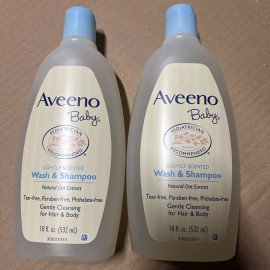 Aveeno Baby Wash and Shampoo - 18 oz.X2
