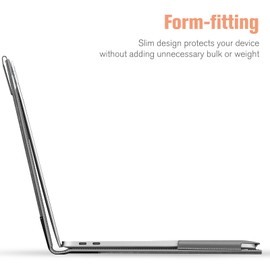 Fintie Case Compatible with MacBook Air M3 M2 13.6 (2024-2022), MacBook Air M1 13 (2020-2018) and MacBook Pro M2 M1 13 (2022-2016), Folio Book Protective Case with Document Slots, Grey/Black