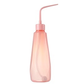 Fodattm 480ml 16oz Plastic Succulent Watering Can Bottle with Soft Tube and Ball Shape Suck Head Bend Mouth Squeeze Bottle Micro Landscape Watering Tools Supply (Pink)