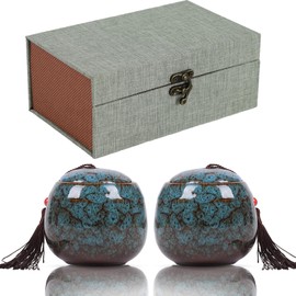 lylqmy Small Urns for Human Ashes,Ceramic Memorial Mini Ashes Urns,Hold 5.5 Cubic Inches of Ashes,For Human Or Pet Ashes,Beautiful Mini Sharing Funeral Urns with Exquisite Box (violet)