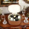 KJMYYXGS Leather Makeup Bag with Dividers Make Up Organizers with