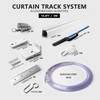 16.4ft Ceiling Curtain Track for Room Divider, Heavy-Duty Curtain Track,