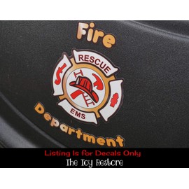 Toy Restore Replacement Decal Fits Little Tikes Cozy Coupe II Car Firetruck Fire