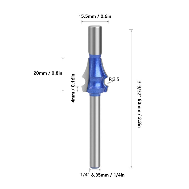 1/4 Shank Molding Router Bit Drawing Line Bit Woodworking Milling