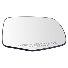 TRQ Passenger Side Mirror Glass Convex with Backing Plate Compatible with 2016-2018 Honda Pilot, 2017-2019 Honda Ridgeline HO1325149 76204TG7A01