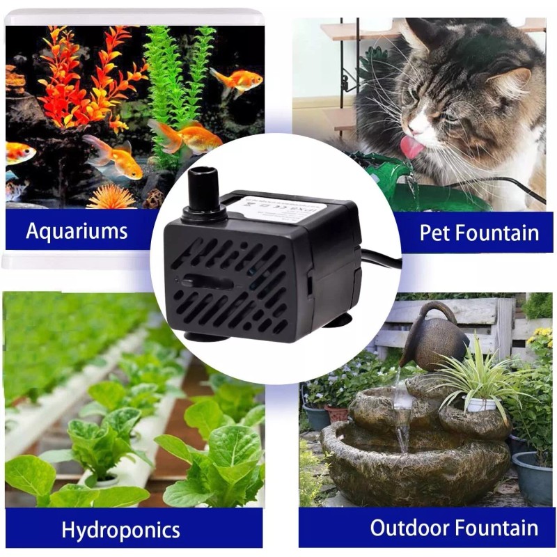 Jebao PP-333 Submersible Fountain Pond Pump 66gph (No inline Plug)