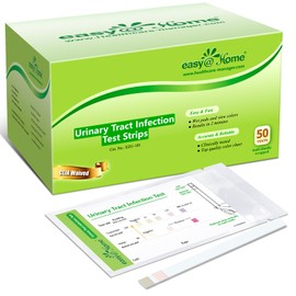 Easy@Home Urinary Tract Infection Test Strips 50 Individual Pack, Urine Test Strips for UTI Infections, Urinalysis Kit, Detect Leukocytes and Nitrites (UTIPOUCH-50P)