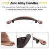 sourcing map Drawer Pulls, 3Pcs 2-1/2" - Zinc Alloy Brushed