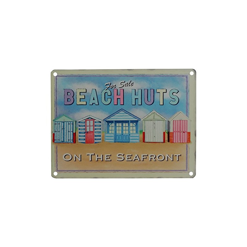 For Sale Beach Huts on the Seafront Metal Wall Sign