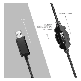 Auriculares Usb Para Juegos Eksa E1000 Para Pc
