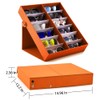jiffordwind 12 Slot Polyester Silk Lining Sunglasses Display Case with