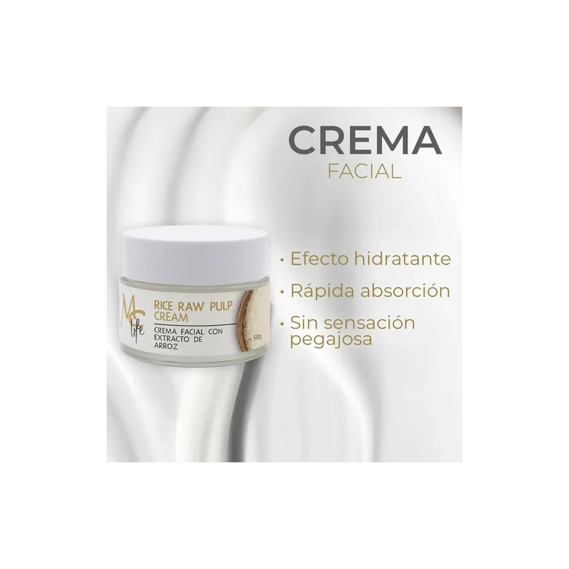 Crema Facial Aclarante Mc Life Con Extracto De Arroz 50g