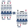 CHTAIXI DC Miniature Circuit Breaker, 4 Pole 1000V 63 Amp