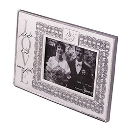 Roman 63474 25th Wedding Silver Anniversary Photo Frame 3.5 X 5