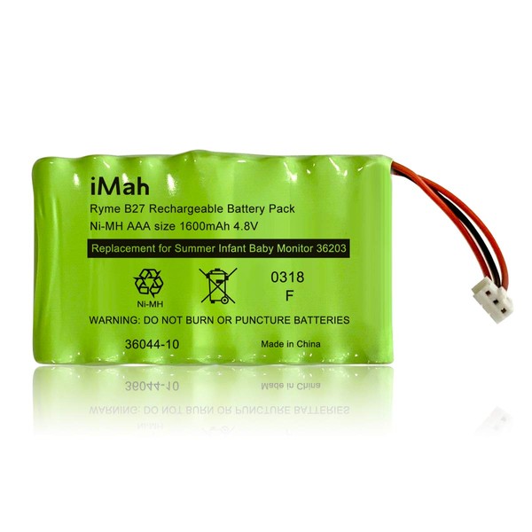 iMah Batería de repuesto Ni-MH AAA de 1600 mAh 4.8 V 36044-10 para monitor Summer Pure HD de 4.5 pulgadas 36203 36203-2, Baby Pixel Zoom HD 5.0 pulgadas 36044