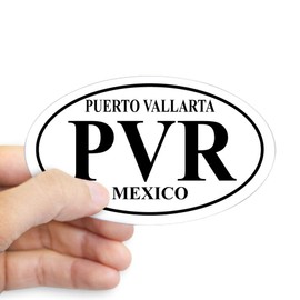 CafePress PVR Puerto Vallarta Oval Sticker Oval Bumper Sticker, Euro Oval Car Decal