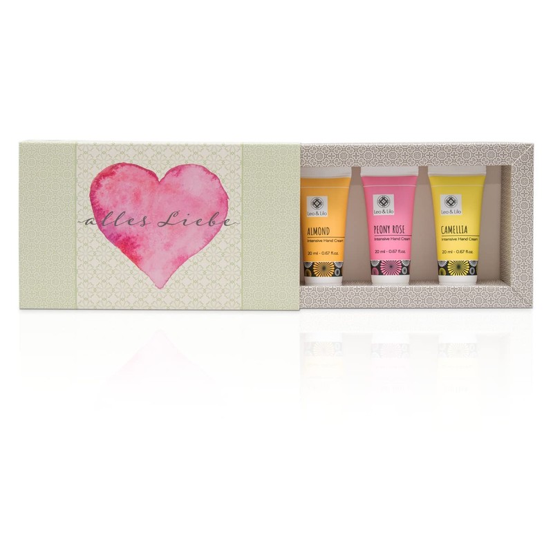 Naturkosmetik Geschenkset Alles Liebe, 3 Handcremes mit Bio-Ölen in Reisegrößen