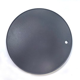 XL Round Pizza Steel 16.9" - 3D Cast Creates Gorgeous Crusts, Enamelled Cast Iron Pizza Baking Stone For Oven, Cast Iron Round Griddle, Pizza Steel Speed & Even Heating Baking Steel Griddle,