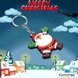 Komonee Christmas Santa Hug Key Ring Xmas Stocking Filler Keychain Secret Gift Key Chain (KR-X6)