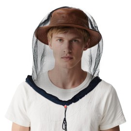 2 PCS Midge Mosquito Head Net Fine Mesh Face Cover Protection for Outdoor Camping Hiking Fishing Black