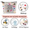 JXGZSO Librarian Cosmetic Bag Book Nerd Gift Libraries Are For