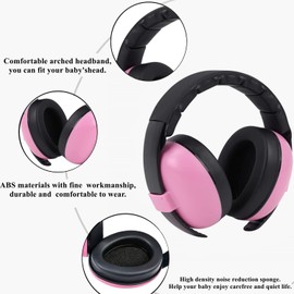 Professional Kids Ear Defenders For Age 1-6Y Child Noise Cancelling Headphones Adjustable Ear Protection Baby Safety Earmuffs Ear Protectors Girls Boys Airplane Sleeping Sound Blocking Earmuffs
