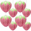 8Pcs Strawberry Paper Lanterns, Windspeed Large Paper Lantern Strawberry Hanging