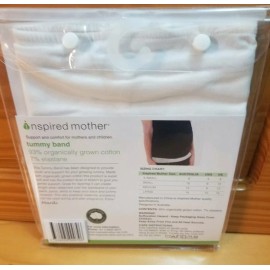 Inspired Mother WHITE Med Pregnant Postpartum Maternity Back Support  tummy band