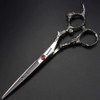 6 Inch Hairdressing Scissors, 17.5 cm, Silver/Black, 440C Hairdressing Scissors,