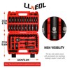 LLNEDL 3/8" Drive Impact Socket Set 95Pcs, Spark Plug Socket