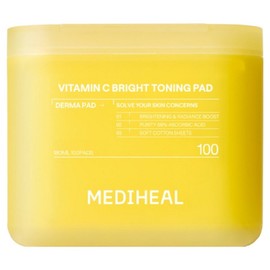 Mediheal Vitamin C Blemish Toning Toner Pads 180ml, 100 Pads, 1 Pack / 메디힐 비타민씨 잡티 토닝 토너패드 180ml, 100매입, 1개