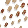 24Pcs Fall Press on Nails Short Square Fake Nails with