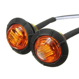 S.fields.inc Cowl Turn Signal Side Marker LED Recessed Bike 2 Pcs Amber 12V Universal (0.1A 1 Watt)