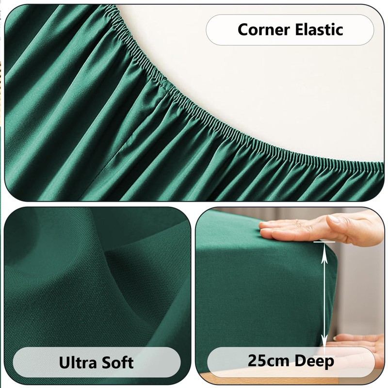 AR Ware Fitted Bed Sheet Microfibre 25cm Depth Super Soft