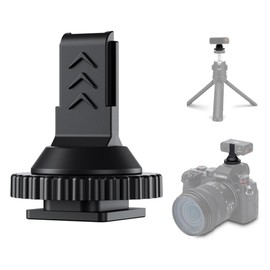 JJC DJI Mic 2 Camera Adapter, Cold Shoe Mount Adapter for DJI Mic 2, Anti-Drop Microphone Accessories, Camera Mount Adapter with 1/4"-20 Screw for Video Shooting Vlog Shooting Interview Live Broadcast