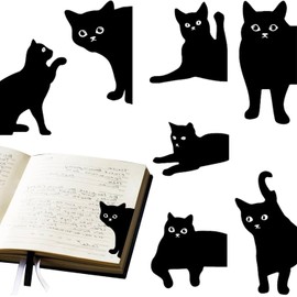 Marcadores magnéticos,marcadores página Libro Gato - Marcapáginas magnéticos para amantes de los libros, marcadores, para Estudiantes, Profesores, Escuela, hogar, Suministros Oficina, Amante (7)