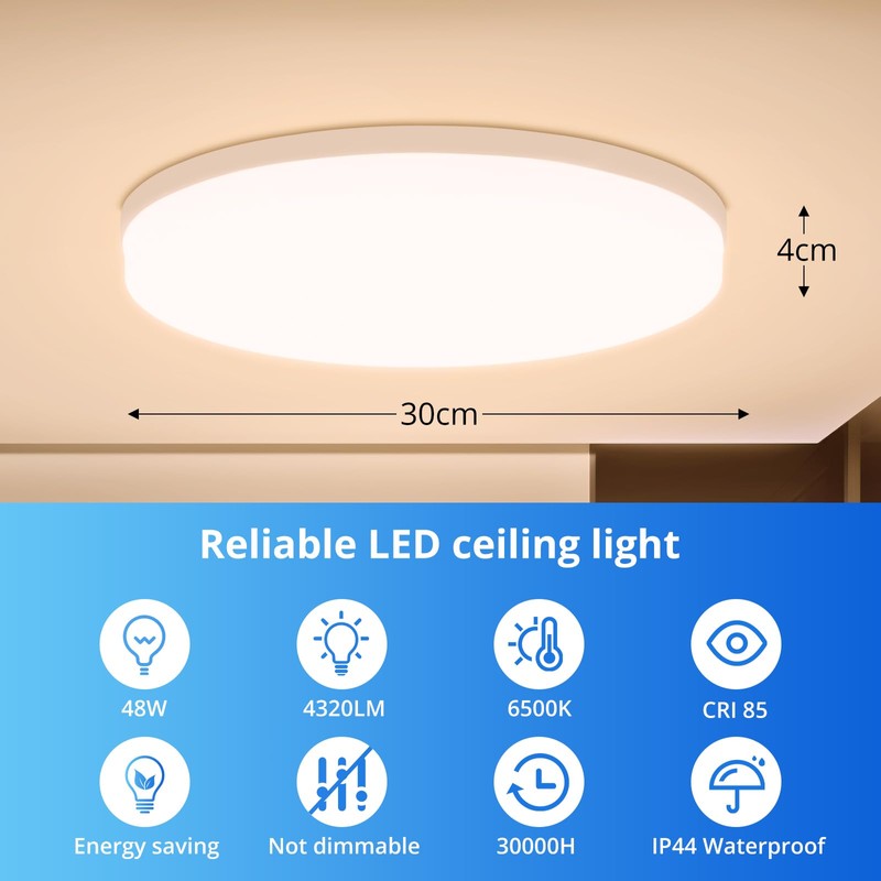 Combuh Ceiling Light LED 48 W 4320 LM Easy to