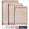HONGBAKE Baking Sheet Pan Set of 3, Cookie Sheets for
